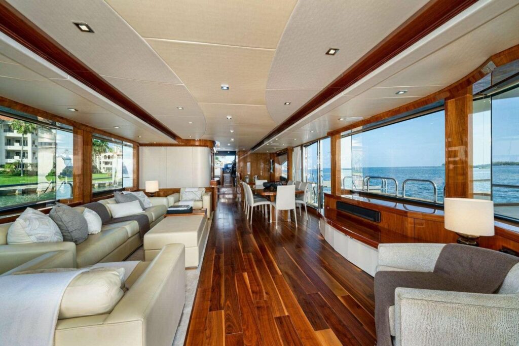 OASIS main salon, yacht charter French Riviera