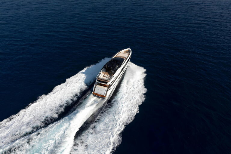 RAPH SEVEN II — aerial view cruising the Mediterranean, charter Cote d Azur