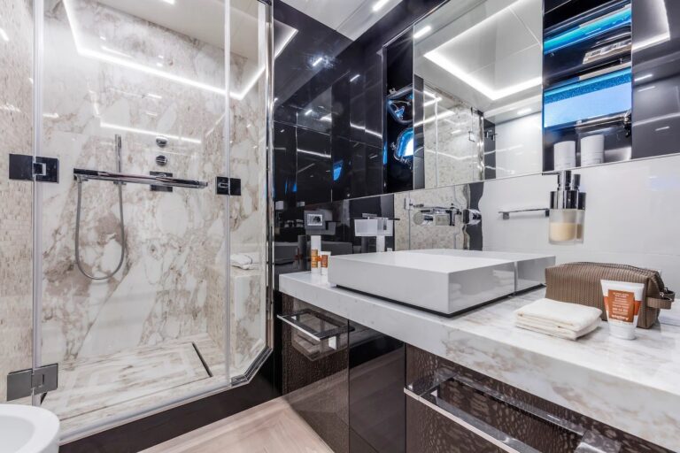 SEA CORAL II — marble ensuite bathroom, charter Cote d Azur