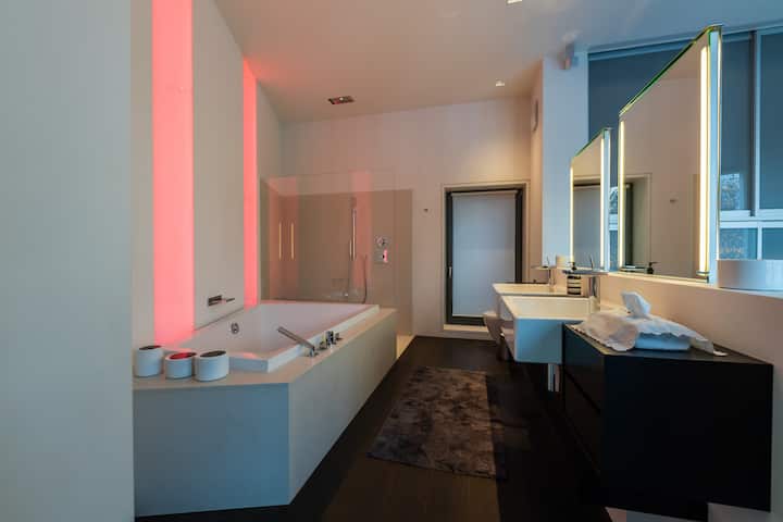 Angelus — master bathroom with double vanity